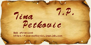 Tina Petković vizit kartica